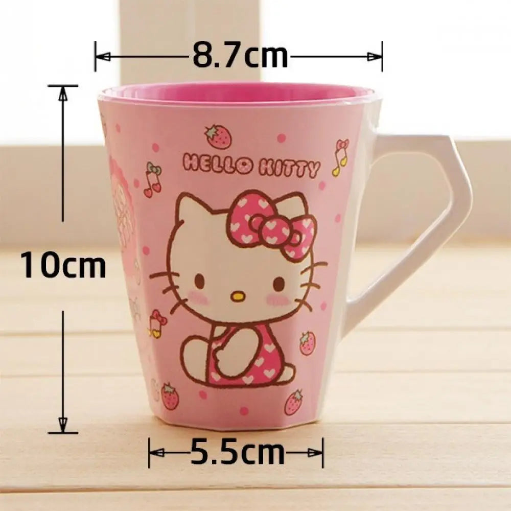 Washing Cup Kawaii Sanrio Hello Kitty Kit Anime Figure My Melody 350Ml Water Cup Brush Teeth Gargle Household Child Student Cute