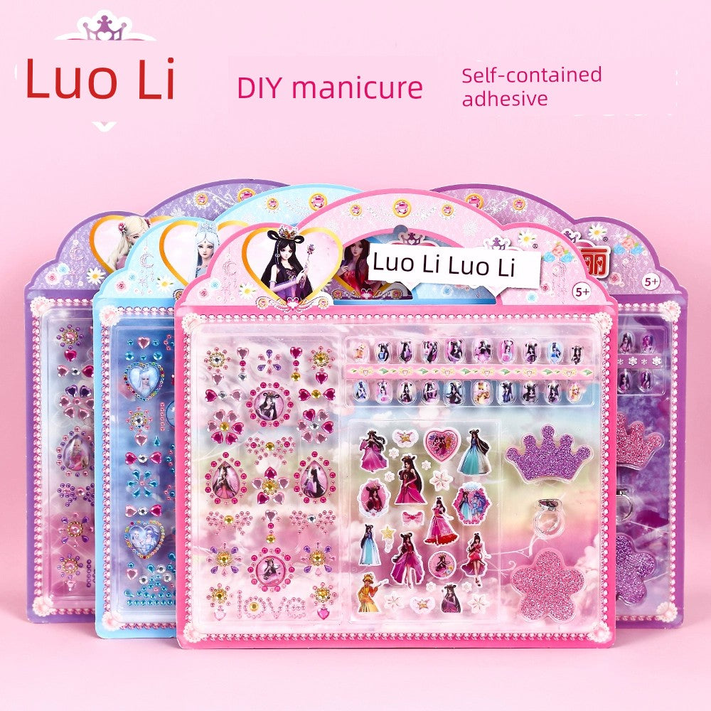 Ye Luoli Ice Princess Gem Girl Toy Nail Sticker