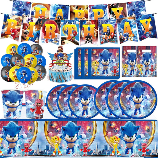 Kit Sonic Party Supplies Boys Birthday Party.