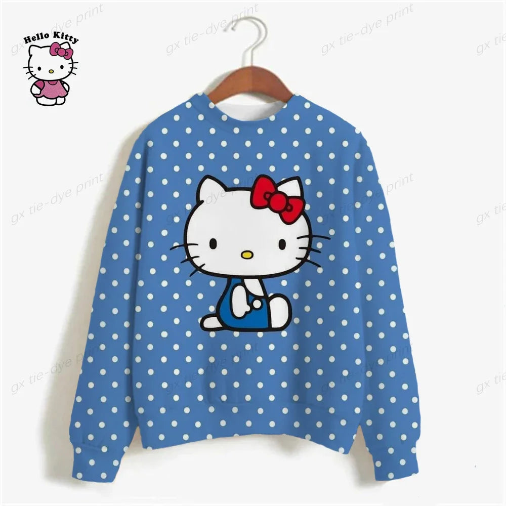 HELLO KITTY  Hoodie Casual Long-sleeved Sweatshirt