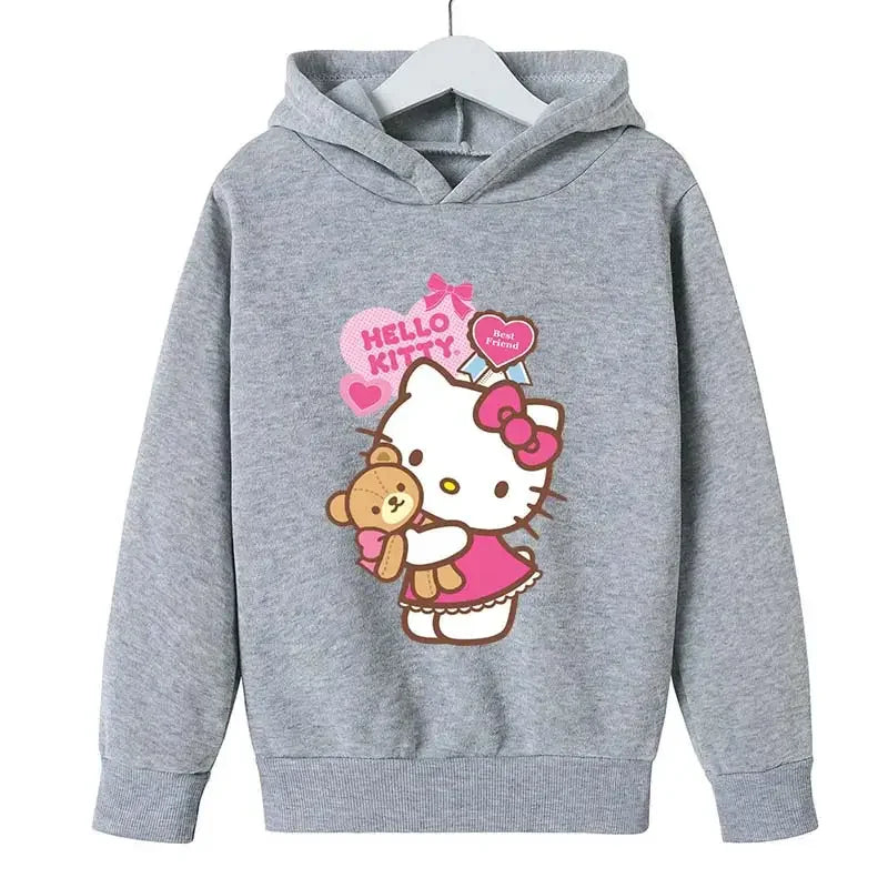 Hello Kitty Kawaii Kids Autumn  Hoodies