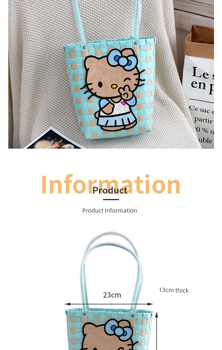 Hello Kitty Handbag in Preppy Style for Young Adults
