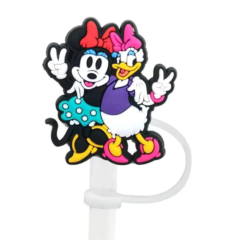 Disney Mickey Series Straw Cover Cap for Stanley Cup 10mm Silicone Straw Topper Compatible 30&40 Oz Tumbler with Handle Tips Lid