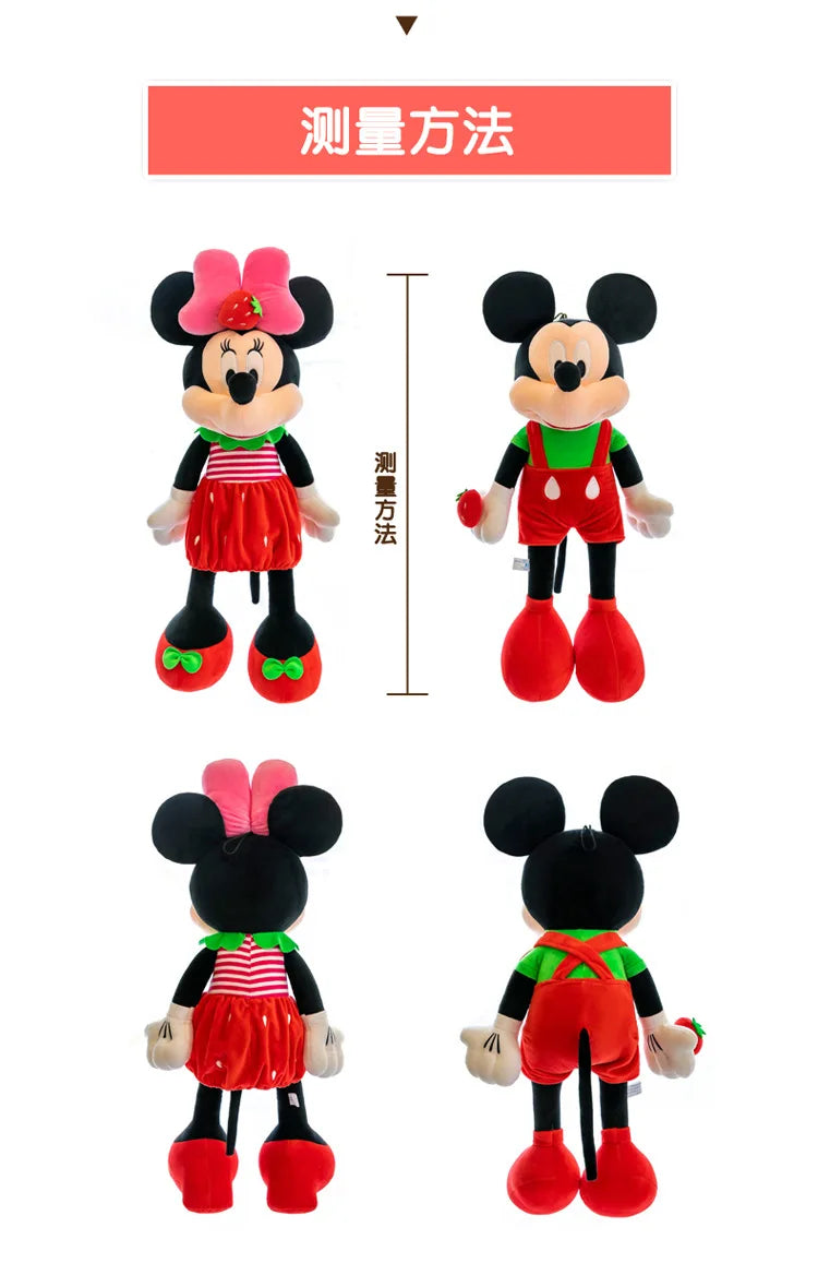 Disney Cute Plushies Mickey Minnie Doll Mickey Mouse Pillow Children's Plush Toy stuffed Big Doll Wedding Gift for Girls Kids