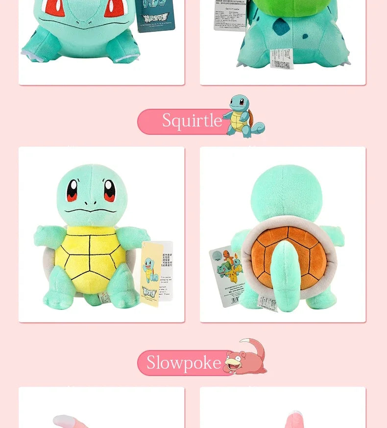 Pokemon Series Gengar Plush Dolls Cute Pikachu Peluche Charmander Squirtle Bulbasaur Eevee Snorlax Stuffed Toys Gifts For Kids