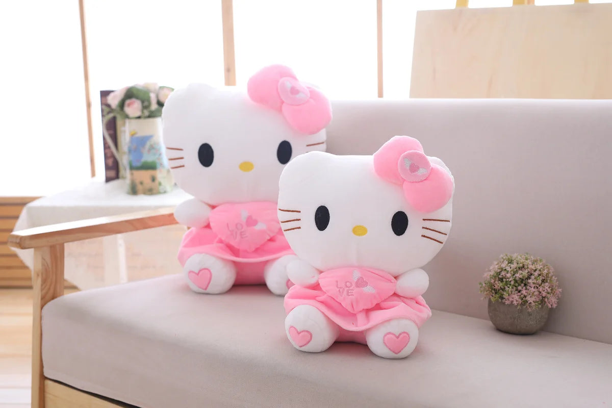 35-70cm Big Size Sanrio Hello Kitty Plush Toys Cute Anime Peripherals Movie KT Cat Stuffed Doll Hello Kitty Xmas Gift For Kid