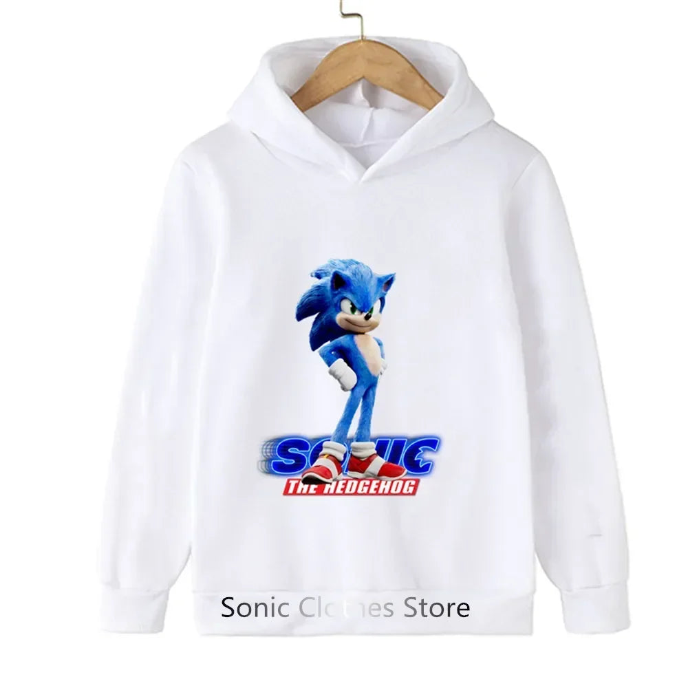 Sonic Hoodies Kids Cartoon Sonic Print.