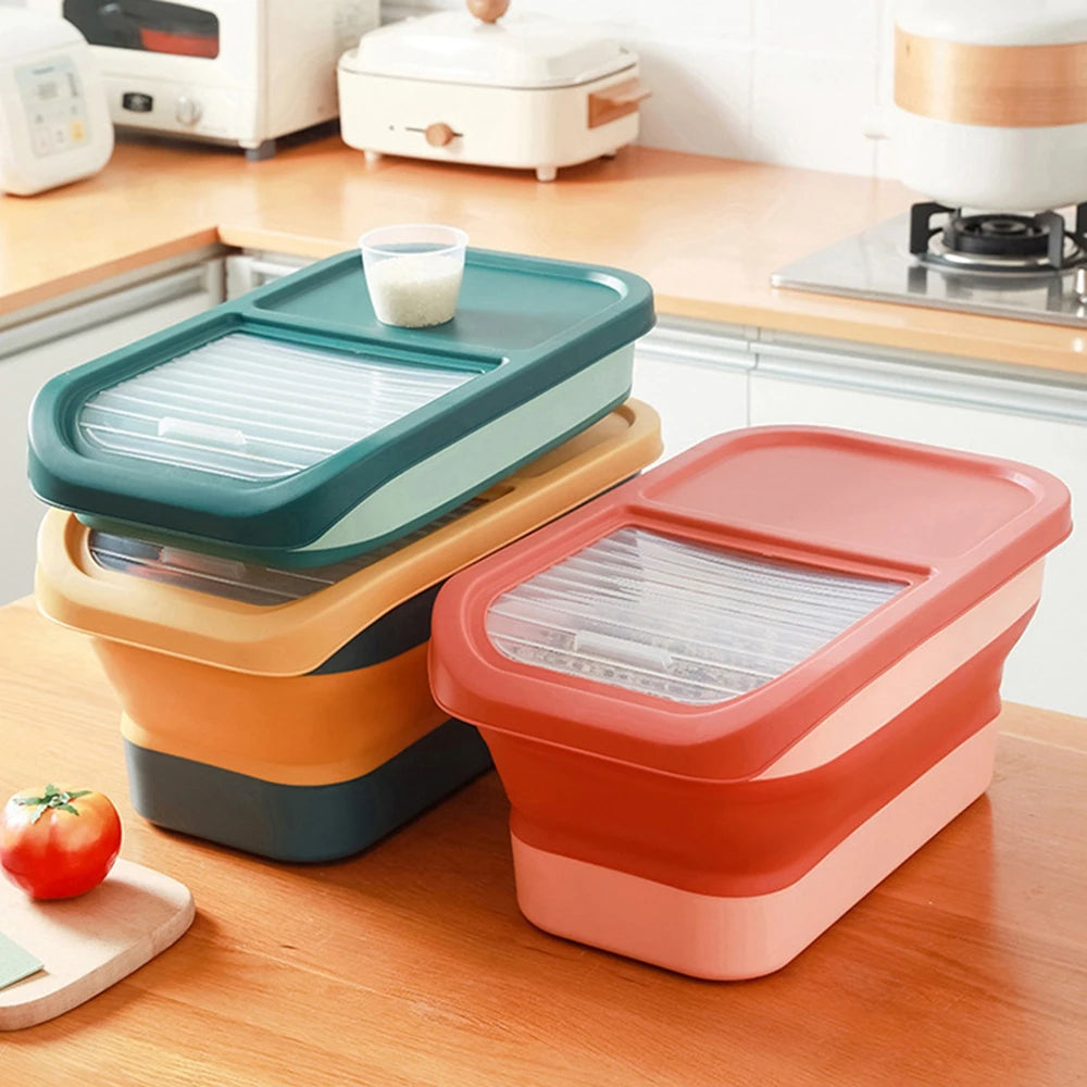 Collapsible Cat/Dog Food Storage Container. Folding Pet Supplies