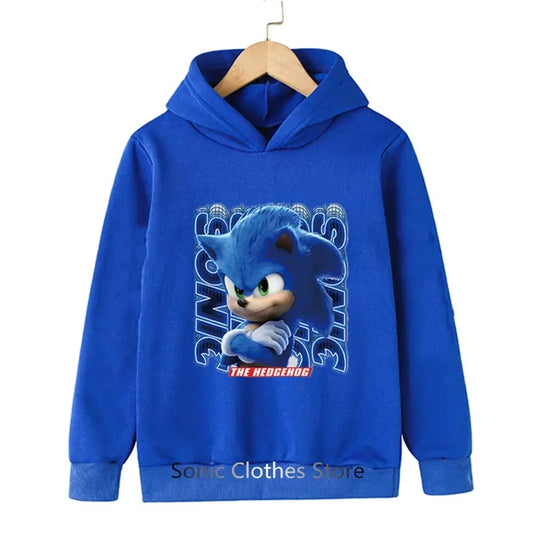 Sonic Hoodies Kids Cartoon Sonic Print.