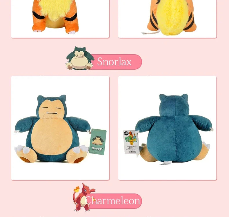 Pokemon Series Gengar Plush Dolls Cute Pikachu Peluche Charmander Squirtle Bulbasaur Eevee Snorlax Stuffed Toys Gifts For Kids