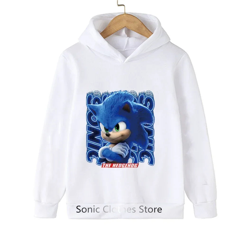 Sonic Hoodies Kids Cartoon Sonic Print.