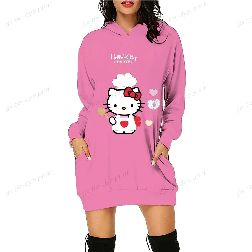 Japan Anime Hello Kitty Printed Hoodies