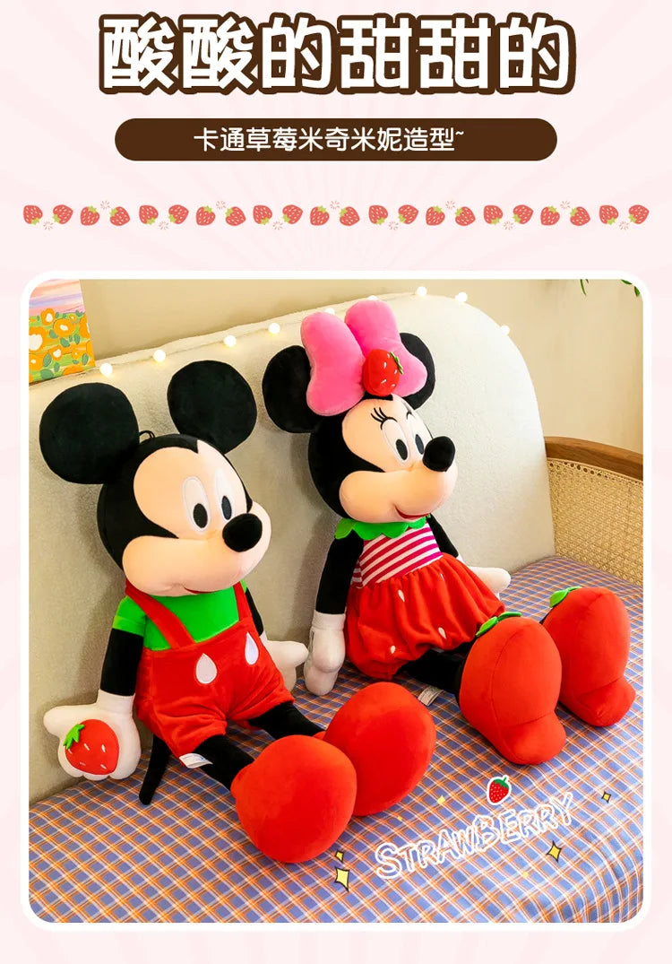Disney Cute Plushies Mickey Minnie Doll Mickey Mouse Pillow Children's Plush Toy stuffed Big Doll Wedding Gift for Girls Kids