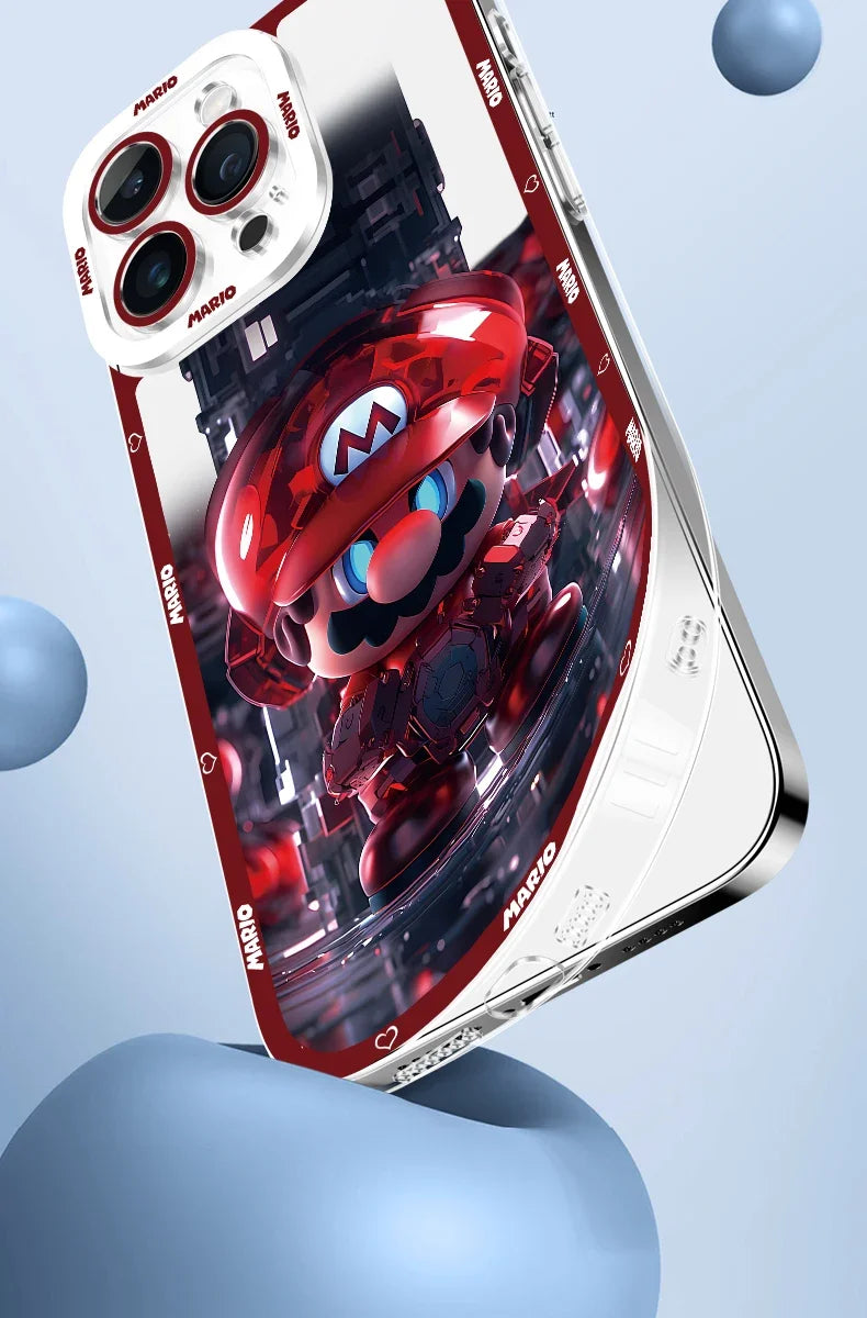 Super M-Marios Bros Clear Case for Samsung Galaxy S23 S22 Ultra S21 S20 FE S10 Plus Note 20 10 9 A32 A52S A52 A72 Silicone Cover