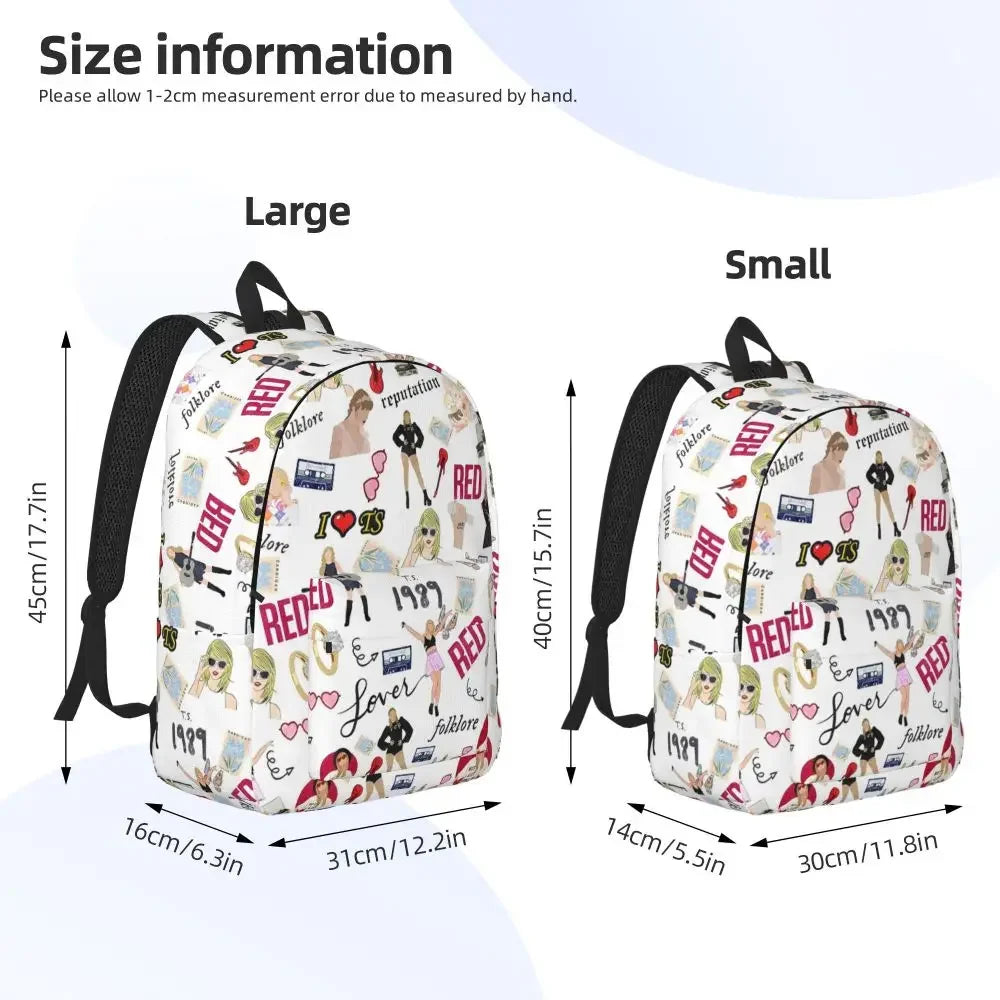 Taylors Music Swifts Backpack Boy Girl Fashion Lightweight Backpacks School Bags University High Quality Rucksack Xmas Gift