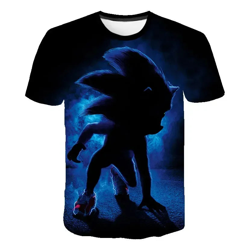Sonic T Shirt Cartoon Game Short Sleeve Boys Girls.