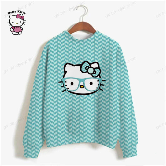 HELLO KITTY  Hoodie Casual Long-sleeved Sweatshirt