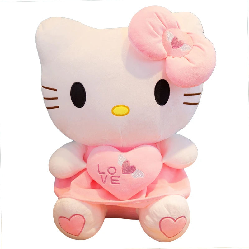35-70cm Big Size Sanrio Hello Kitty Plush Toys Cute Anime Peripherals Movie KT Cat Stuffed Doll Hello Kitty Xmas Gift For Kid