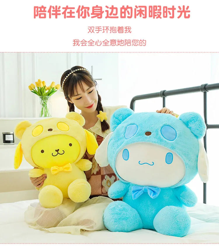 35/45cm Cute Cinnamoroll Toys Pudding Dog Plush Doll Gives Friend and Child Birthday Gift Pillow for Kids