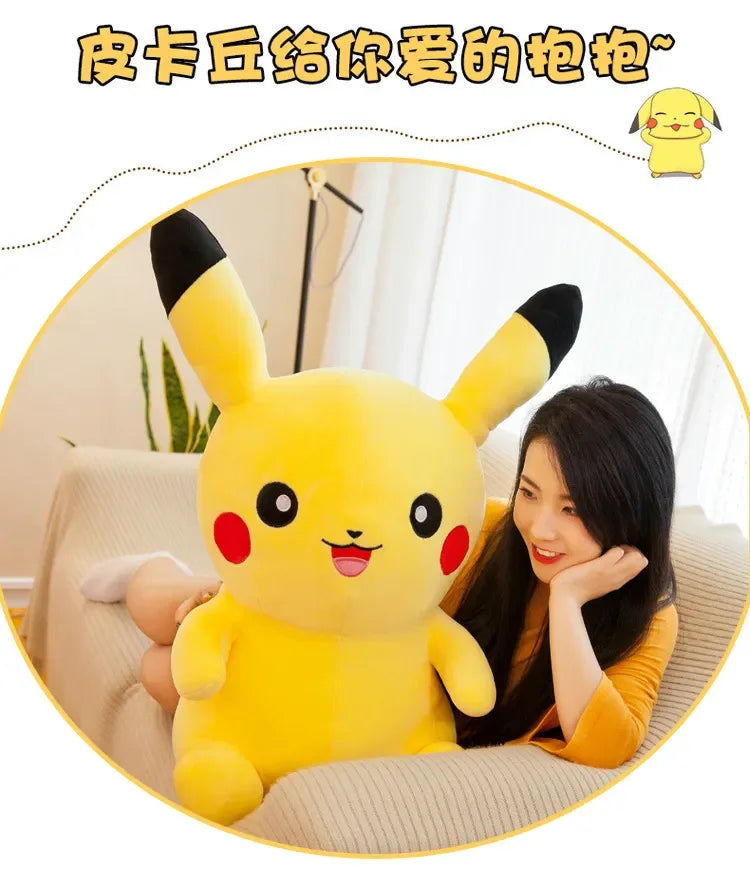 70cm Big Size Pokemon Pikachu Plush Stuffed Animal Cartoon Anime Pillow Dolls Christmas Birthday Gifts Kids Plushies