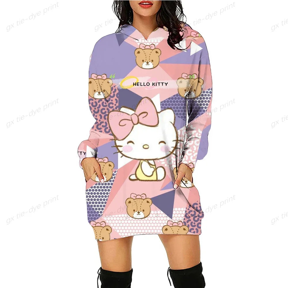 HELLO KITTY Fashion  Long Sweatshirts.