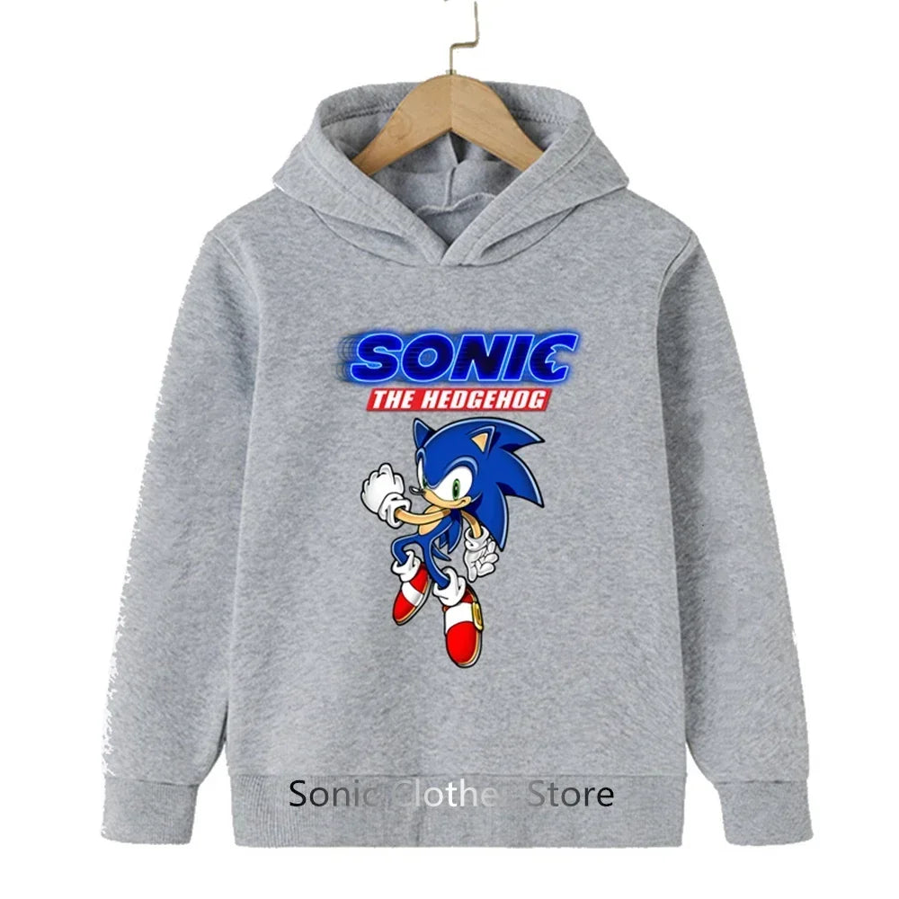 Sonic Hoodies Kids Cartoon Sonic Print.