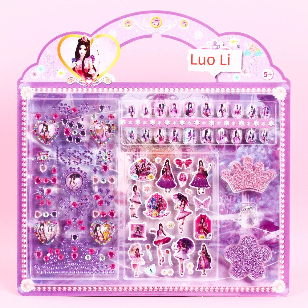 Ye Luoli Ice Princess Gem Girl Toy Nail Sticker