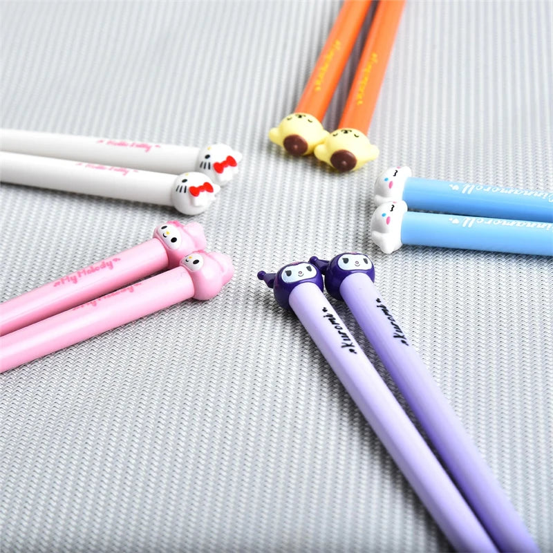 Kawaii Sanrio Hello Kitty Chopsticks Anime Cinnamoroll Kuromi Kids Fast Practice Finger-Cot Chopsticks Tsupplies Ableware Gift