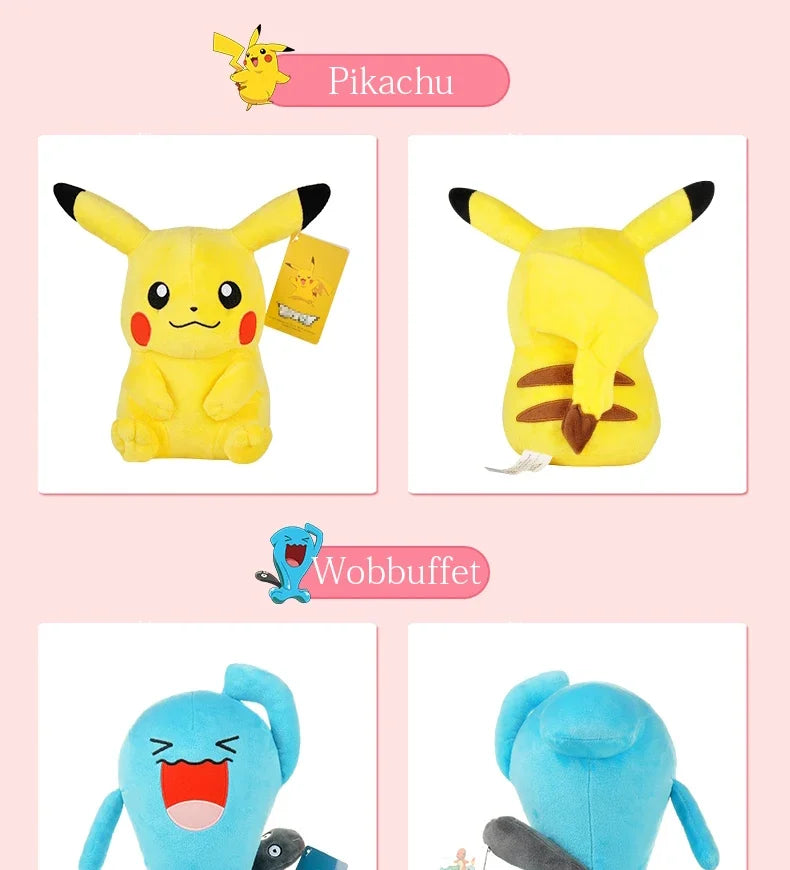 Pokemon Series Gengar Plush Dolls Cute Pikachu Peluche Charmander Squirtle Bulbasaur Eevee Snorlax Stuffed Toys Gifts For Kids