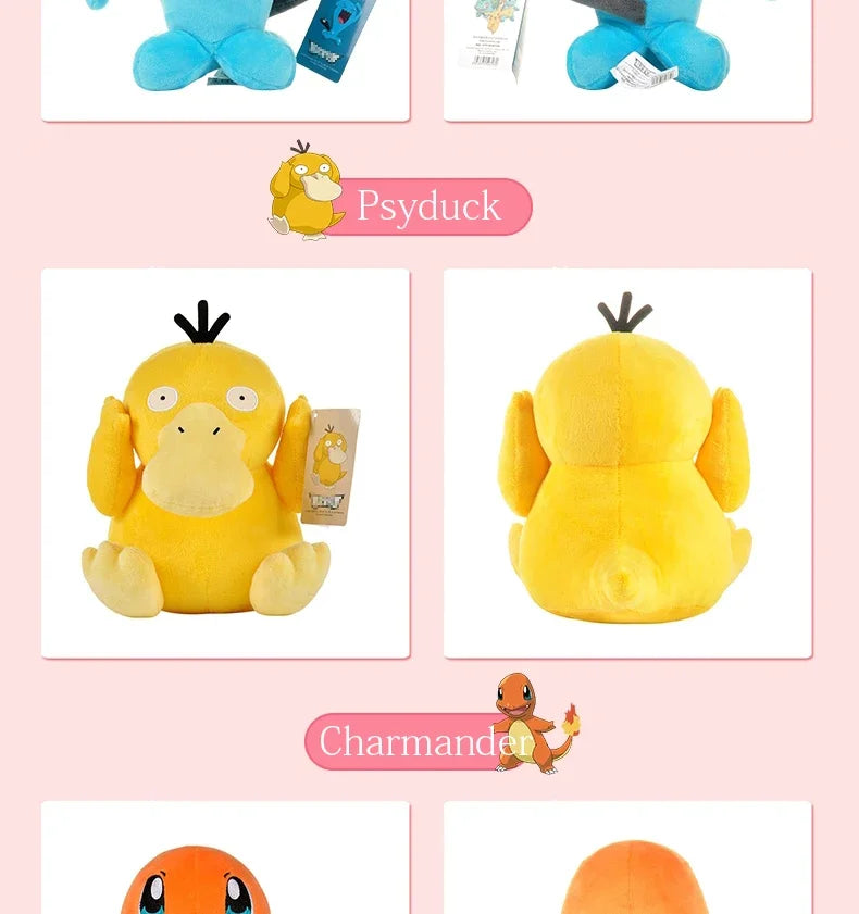Pokemon Series Gengar Plush Dolls Cute Pikachu Peluche Charmander Squirtle Bulbasaur Eevee Snorlax Stuffed Toys Gifts For Kids