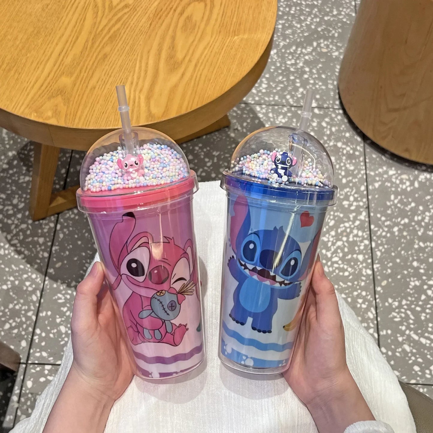 Stitch Plastic Water Bottle