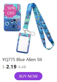 Stitch Mickey Keychain Student IC ID Card Badge Holder Yoda Retractable Nurse Badge Reel Clip Accessory Friend Kids Gift