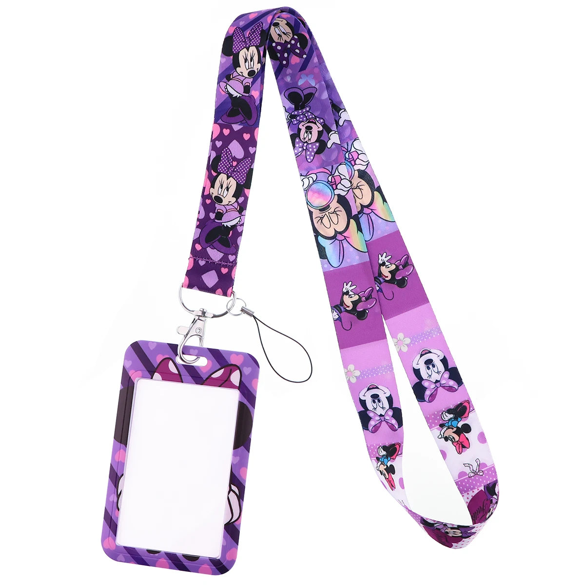 DISNEY Minnie Mouse Keychain Lanyard ID Badge Holder