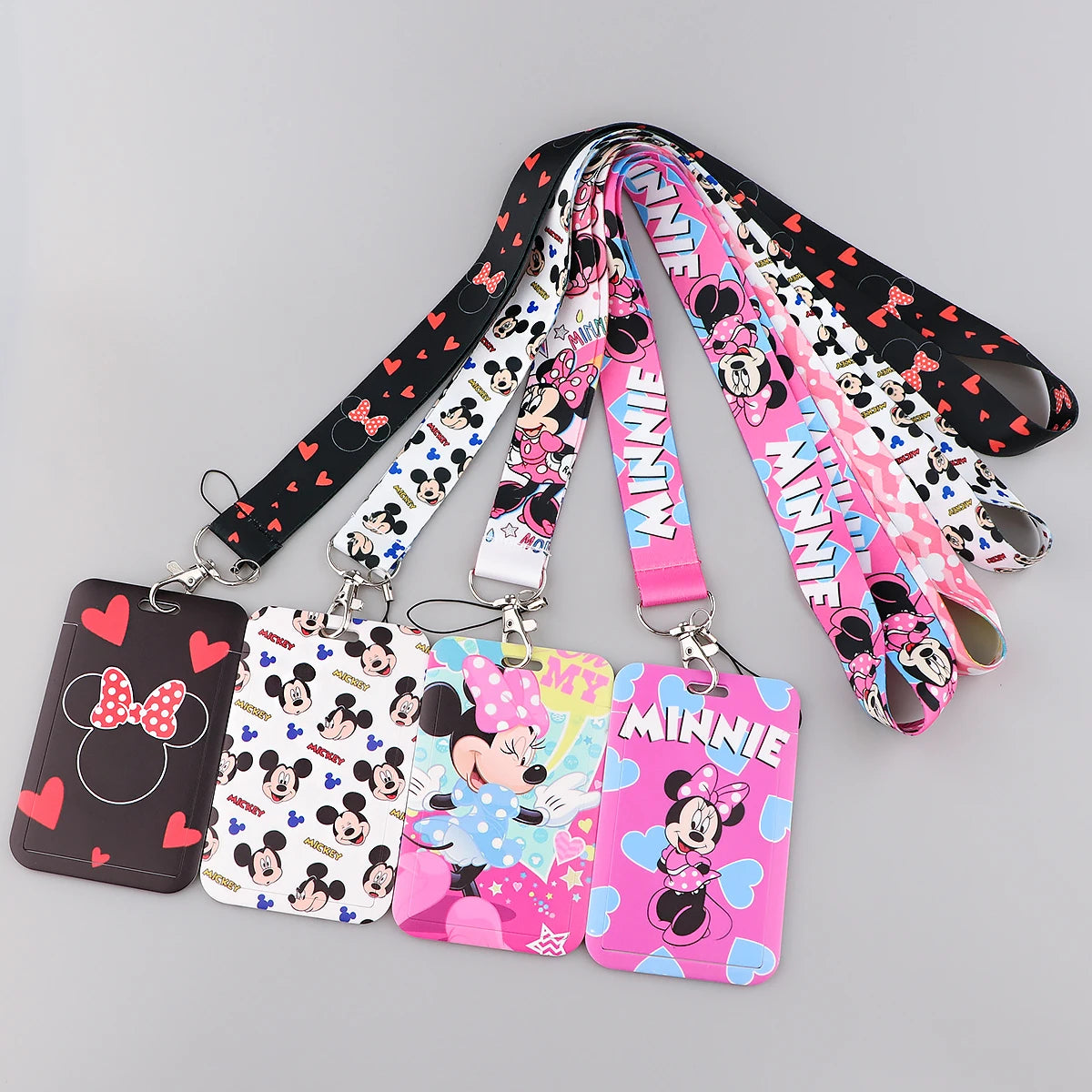 DISNEY Minnie Mouse Keychain Lanyard ID Badge Holder