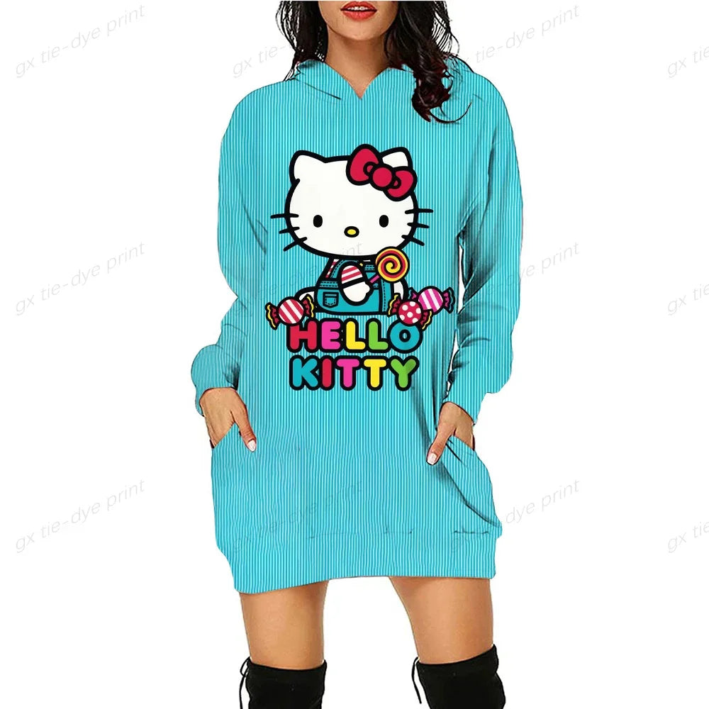 HELLO KITTY Fashion  Long Sweatshirts.