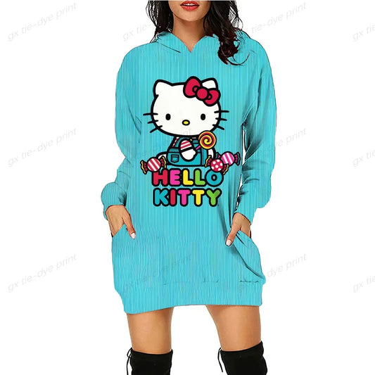 HELLO KITTY Fashion  Long Sweatshirts.