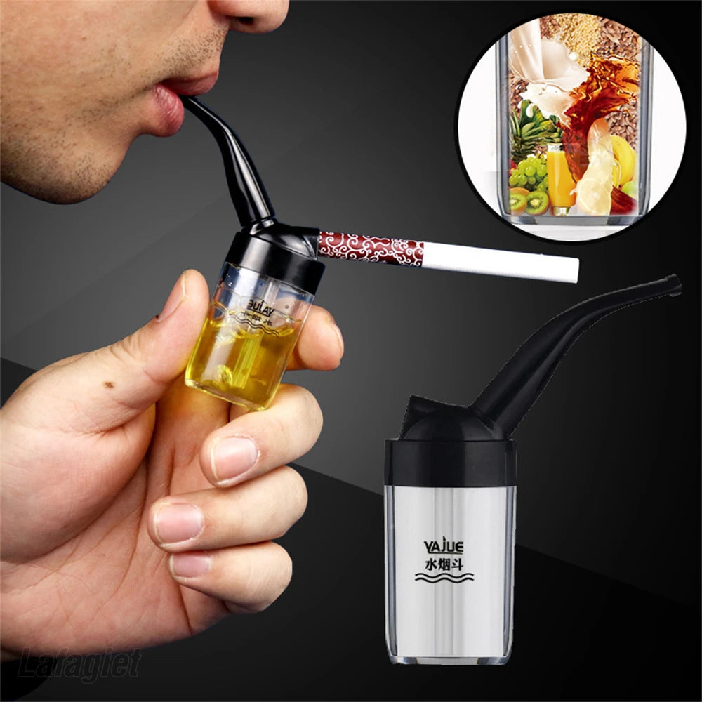 Mini Water Cigarette Pipe Washable Cigarette Holder Filter Portable Multiple Hookah Tobacco Pipe Smoking Tools For Men's Gift