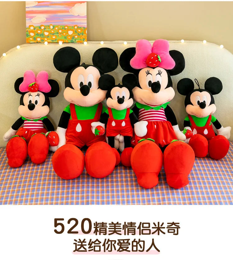 Disney Cute Plushies Mickey Minnie Doll Mickey Mouse Pillow Children's Plush Toy stuffed Big Doll Wedding Gift for Girls Kids