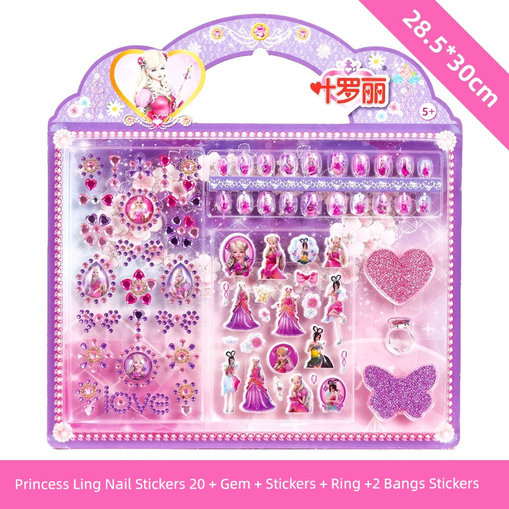 Ye Luoli Ice Princess Gem Girl Toy Nail Sticker