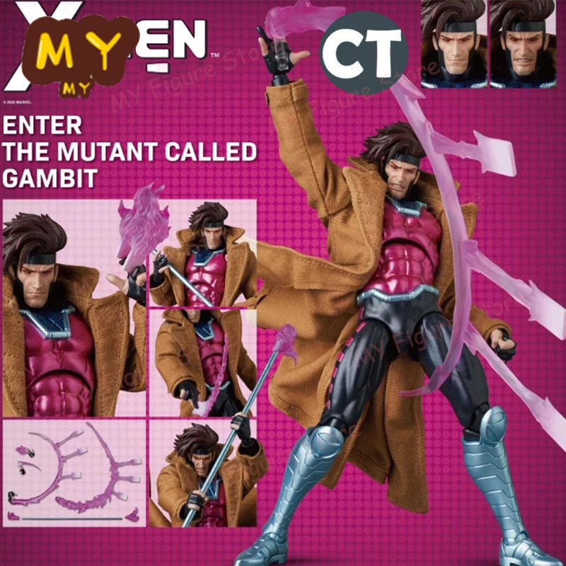 New CT Toys Gambit Mafex 131 Figure SHF X-Men Wolverine Action Figure PVC Statue Model Figurine Kids Toy Customized Gifts