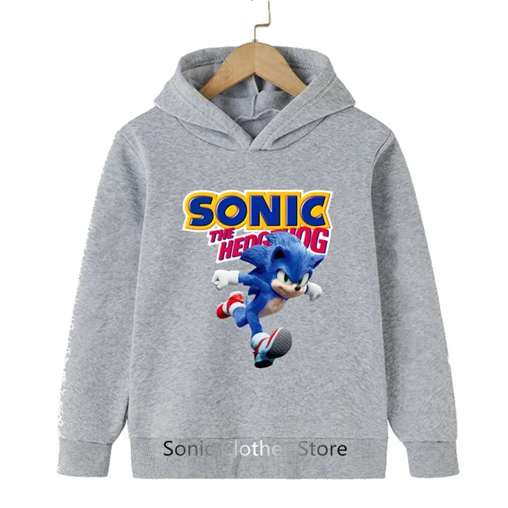 Sonic Hoodies Kids Cartoon Sonic Print.