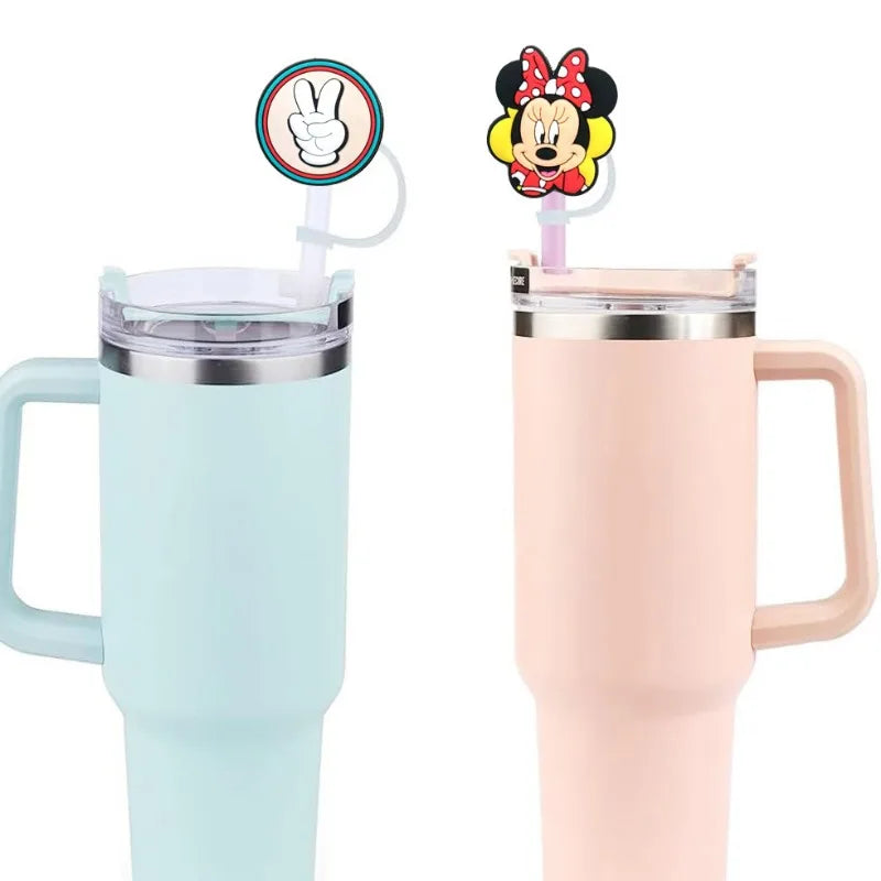 Disney Mickey Series Straw Cover Cap for Stanley Cup 10mm Silicone Straw Topper Compatible 30&40 Oz Tumbler with Handle Tips Lid