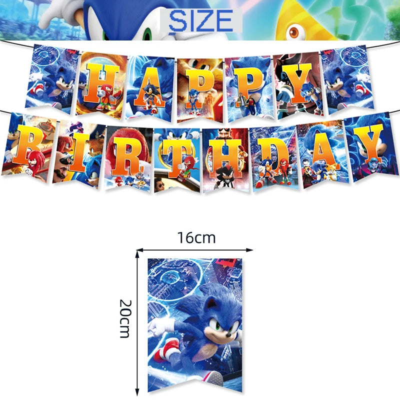 Kit Sonic Party Supplies Boys Birthday Party.