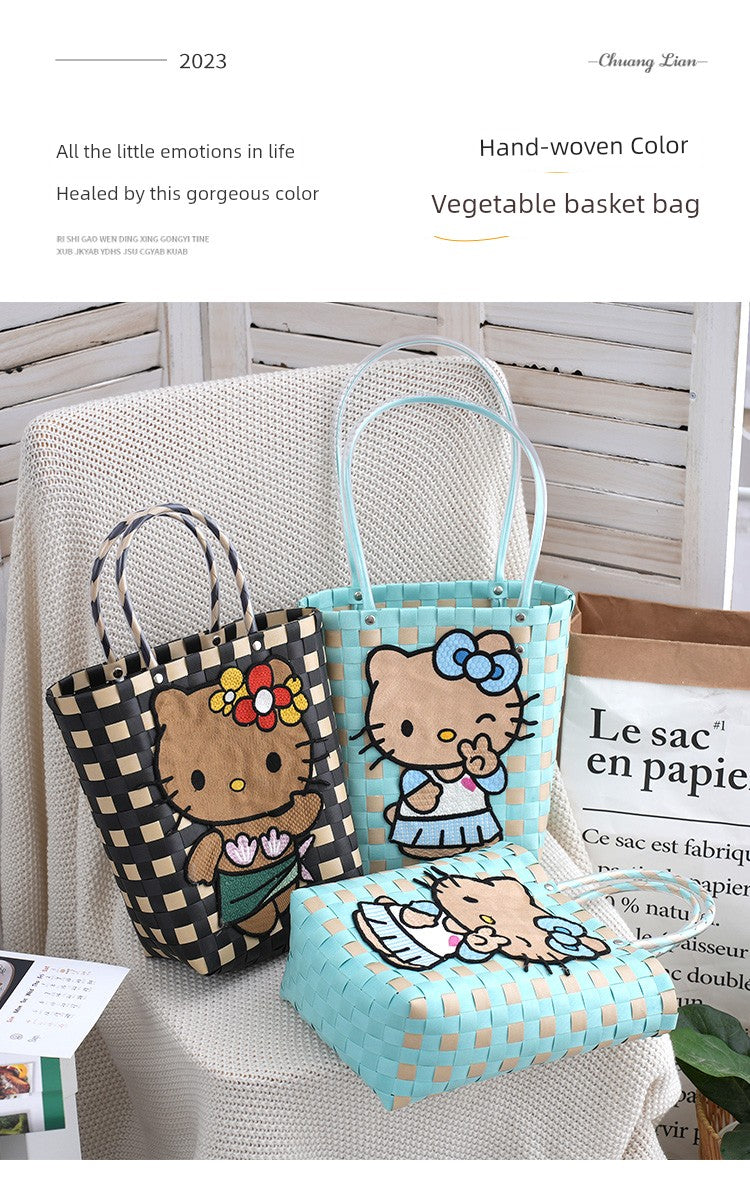 Hello Kitty Handbag in Preppy Style for Young Adults