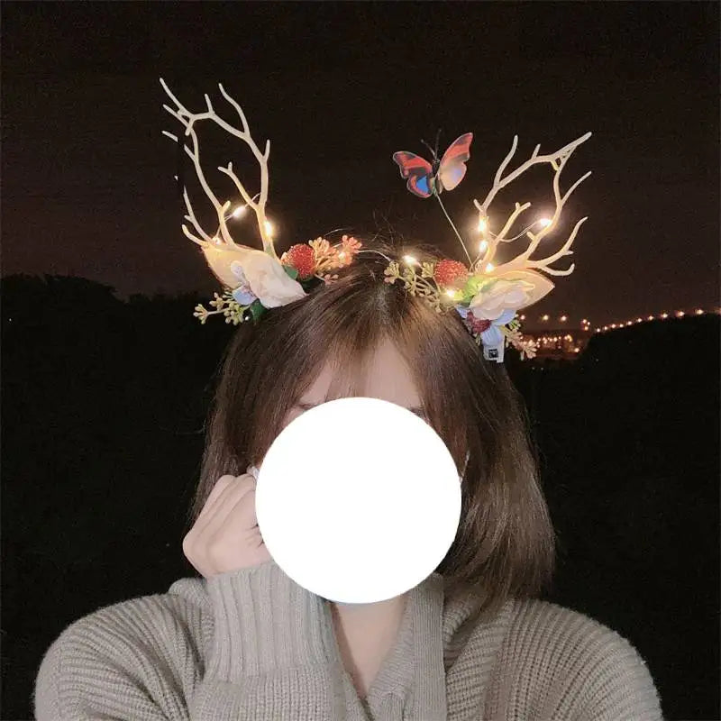 10Pcs LED Glow Cat Bunny Ear Horn Hairband Light Up Flower Rattan Headband Women Girl LED Neon Birthday Wedding Party Supplies