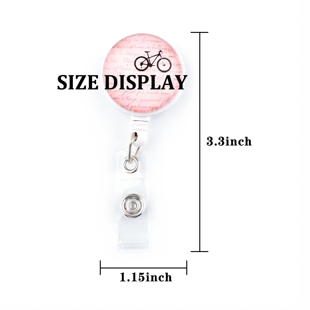 Stitch Mickey Keychain Student IC ID Card Badge Holder Yoda Retractable Nurse Badge Reel Clip Accessory Friend Kids Gift
