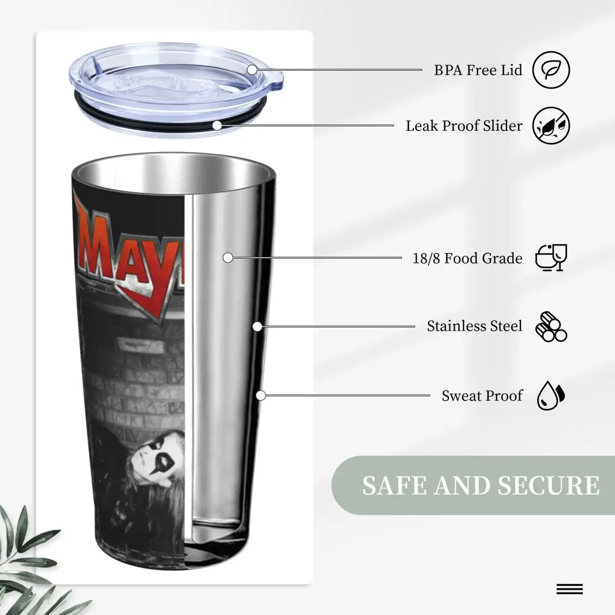 Mayhem Band Member Dead Varg Tumbler 20oz