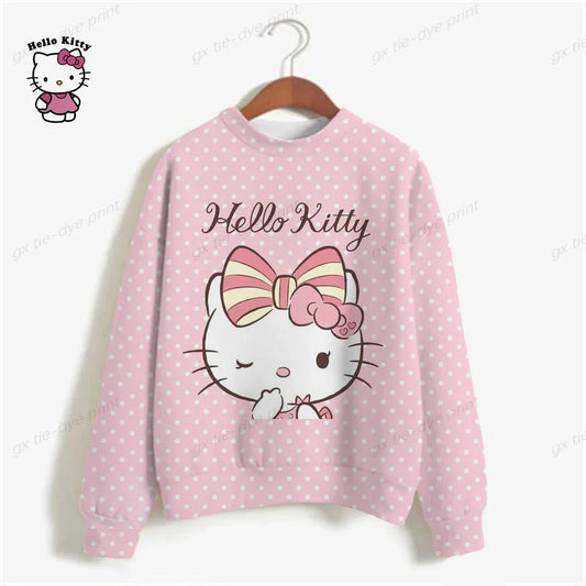 Hello Kitty  Oversized Hoodie For Women Trendy.