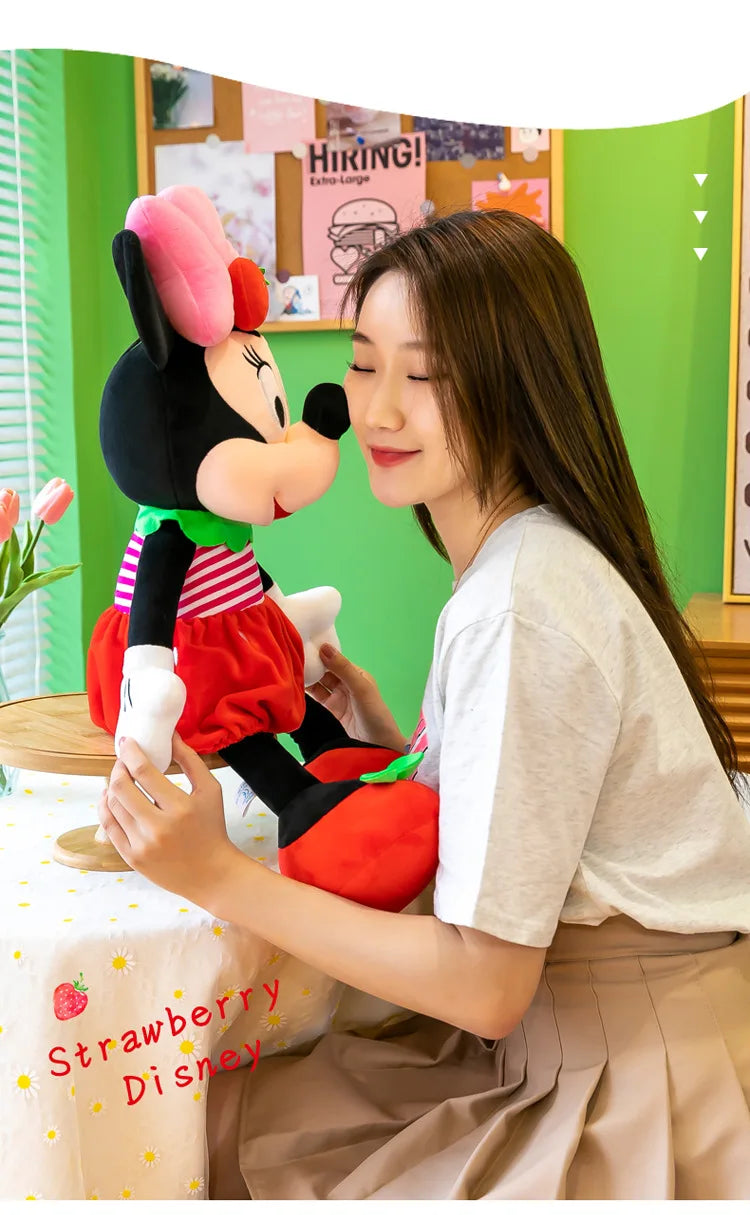 Disney Cute Plushies Mickey Minnie Doll Mickey Mouse Pillow Children's Plush Toy stuffed Big Doll Wedding Gift for Girls Kids