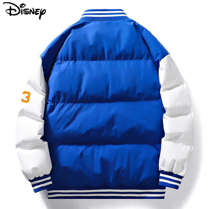 Disney New Arrival Brand Clothing Top Fashion Mickey Mouse Print Logo Loose Cardigan Winter Coat Casual Cotton-padded Jacket